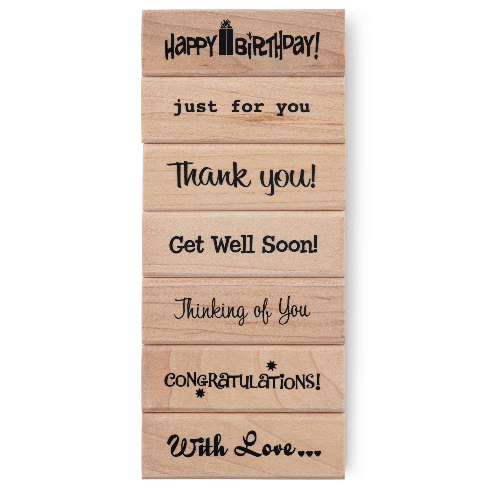 Greetings Wood Stamp Set by Recollections™